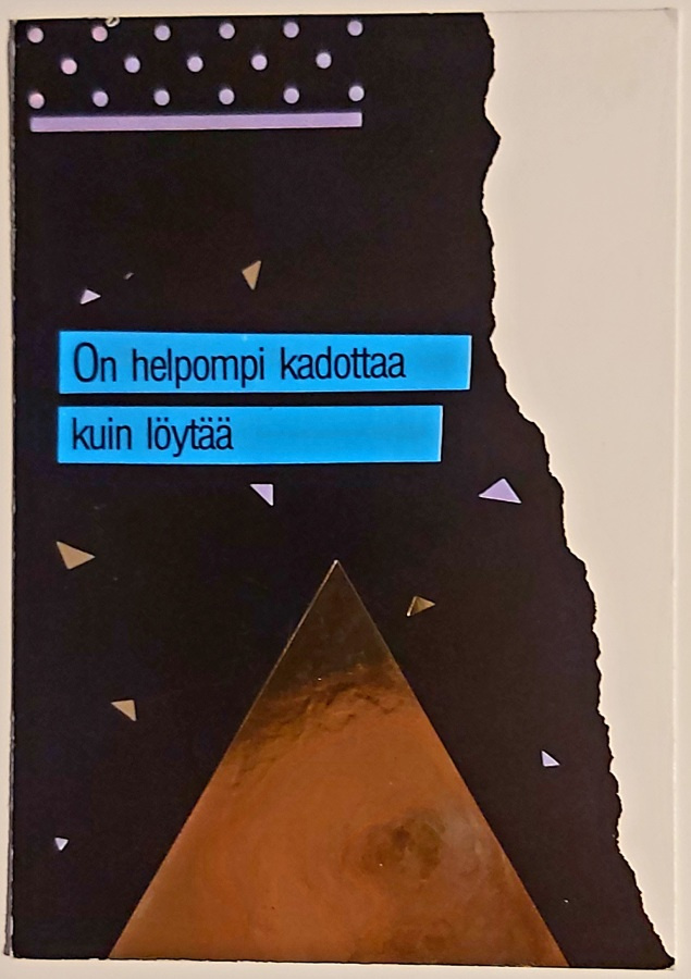 JAANA AALTO "On helpompi kadottaa..."-KULKEMATON POSTIKORTTI