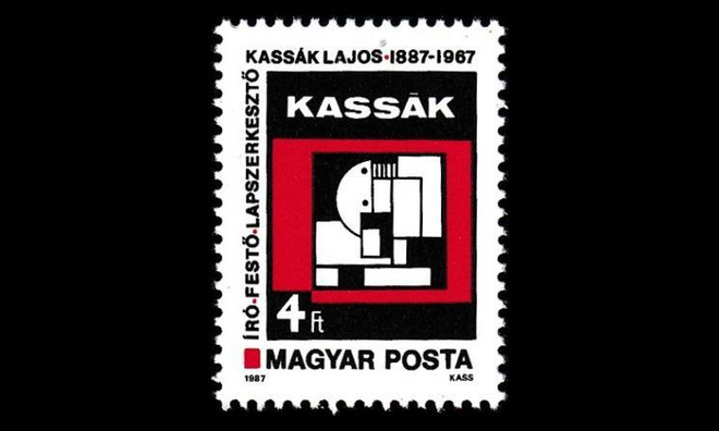 Unkari 3884 ** Kirjailija Lajos Kassák (1987)
