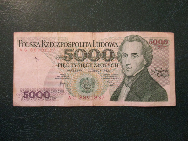 POLAND 5000 ZLOTYCH 1982  (K15-S127)