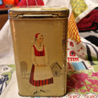 Sokeria vintage peltipurkki aihe kansallispuvut - pikkukuva 3