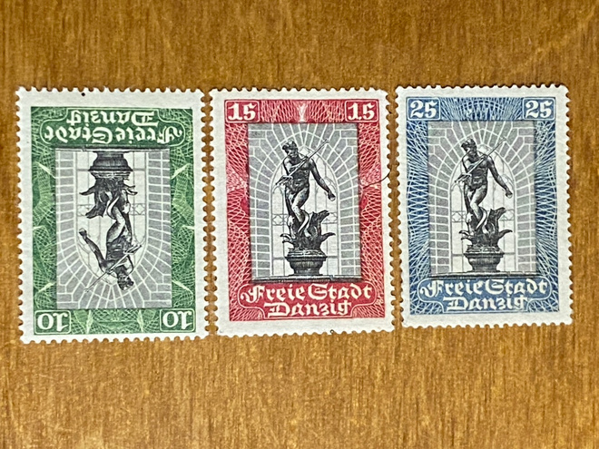 SAKSA DANZIG 1929 KANSAINVÄLINEN FILATELISTINÄYTTELY SARJ**