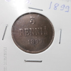 5 penniä 1899 Rahakehyksessä hieman patinoitunut , - pikkukuva 5