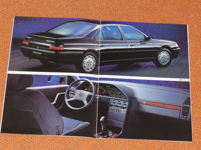 1990 Peugeot 605 esite - KUIN UUSI - 20 sivua