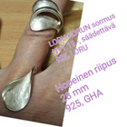 LORUKORUN HOPEINEN SORMUS ja yhteensopiva riipus - pikkukuva 1