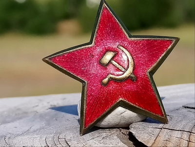 CCCR - Sotaaikainen Upseeri kokardi. Emalinen. Halkaisija -