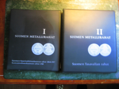 Suomen metallirahat Kansio I (v.1864-1918) ja 8 kolikkoa