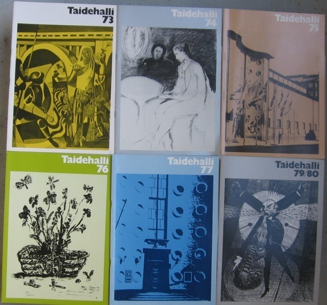 Taidehalli 1973-1977, 79/80, 6 kpl vuosijulkaisuja.