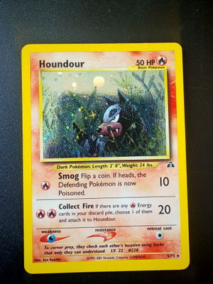 Pokemon kortti Houndour Neo Discovery holo