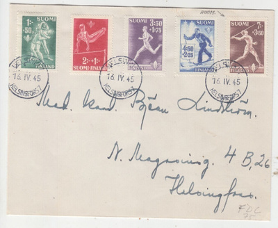 FDC 1945 urheilumerkit