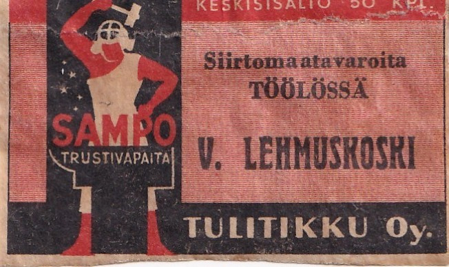 Helsinki, Töölössä,  V. Lehmuskoski , Tulitikku Oy    b584