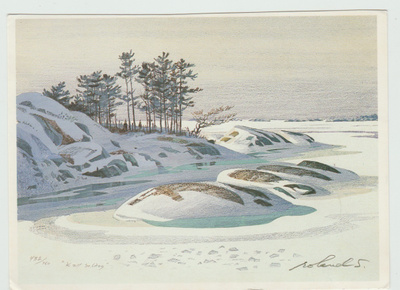Lumiset rantakalliot , ruotsalainen kortti