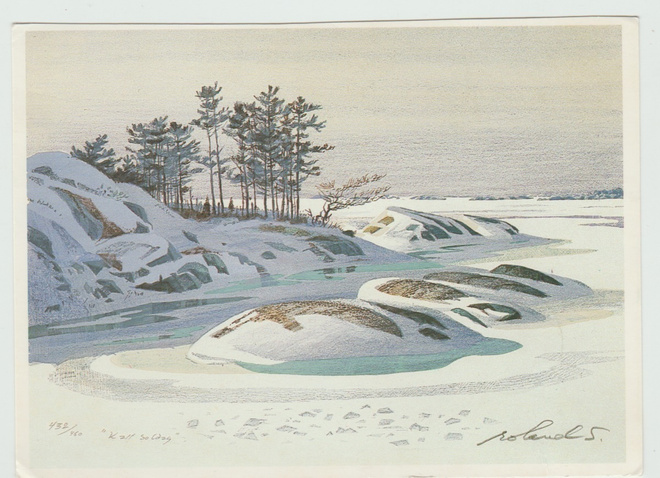 Lumiset rantakalliot , ruotsalainen kortti
