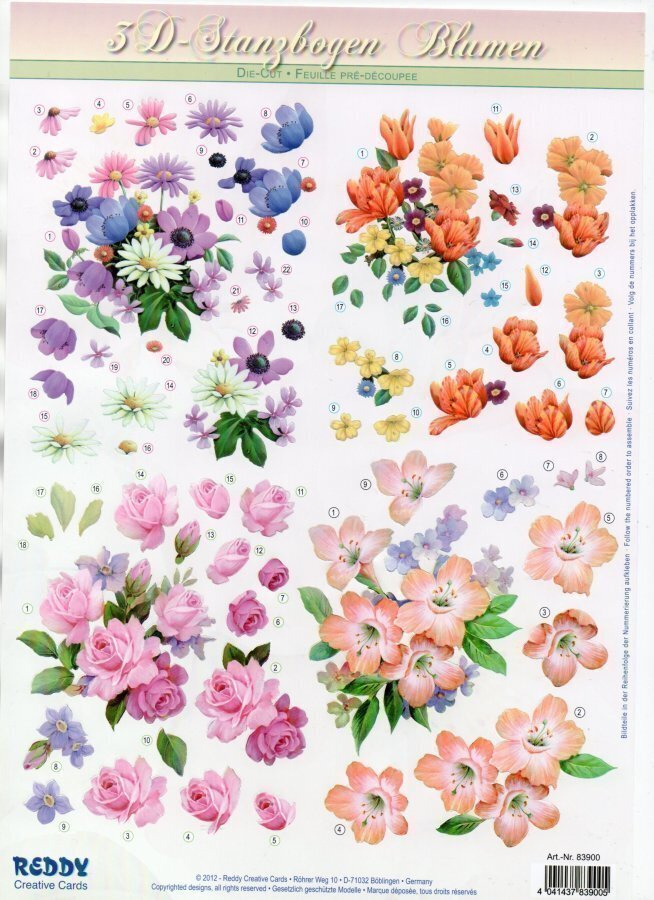 STANSSATTU 3D  "°RUUSUJA....BLUMEN KAUNIIT KUKAT"° /Reddy