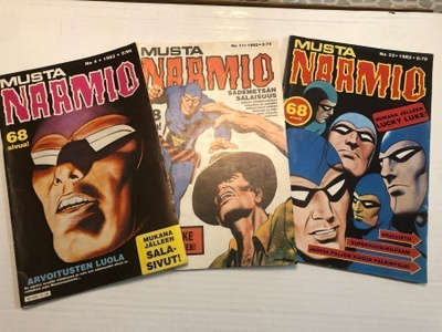 Mustanaamio 3kpl 1982 & 1983