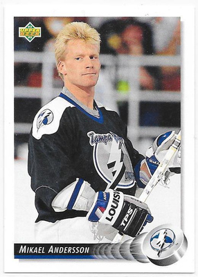 1992-93 Upper Deck #103 Mikael Andersson Tampa Bay Lightning