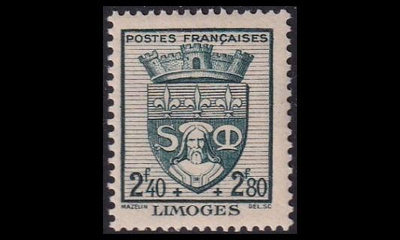 Ranska 571 ** Vaakuna 2.40Fr+2.80Fr (1942)