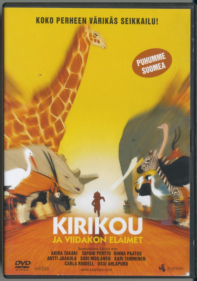 KIRIKOU JA VIIDAKON ELÄIMET – Suomalainen DVD 2005 + ruotsi