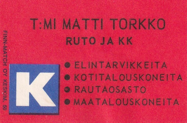 Ruto ja KK , T:mi Matti Torkko , Kesko , 3/12