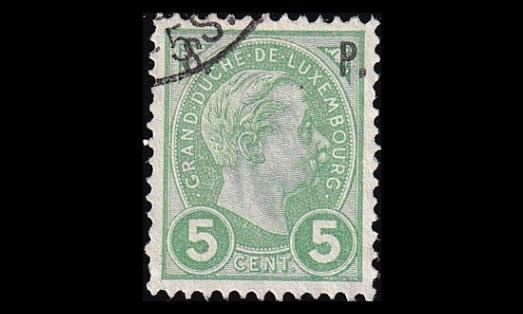 Luxemburg 60 o Virkamerkki 5 C (1895)