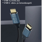 USB C - USB C pikalataus/pikadatasiirto 20Gbps / 1m #28754 - pikkukuva 4