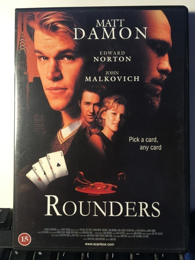 ROUNDERS, DVD, Dahl, Damon, Malkovich, Norton