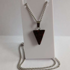 Kivikolmio Mahonkiobsidiaani / Stainless Steel ketju - pikkukuva 2