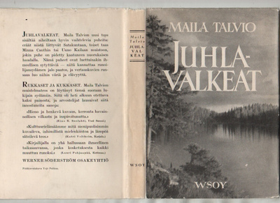 Talvio: Juhlavalkeat :puheita, WSOY 1948, skp, tek.nimikirj