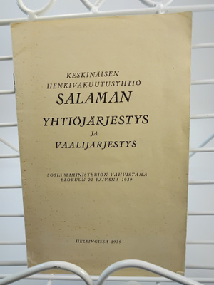 Yhtiöjärjestys v.1939 Salama