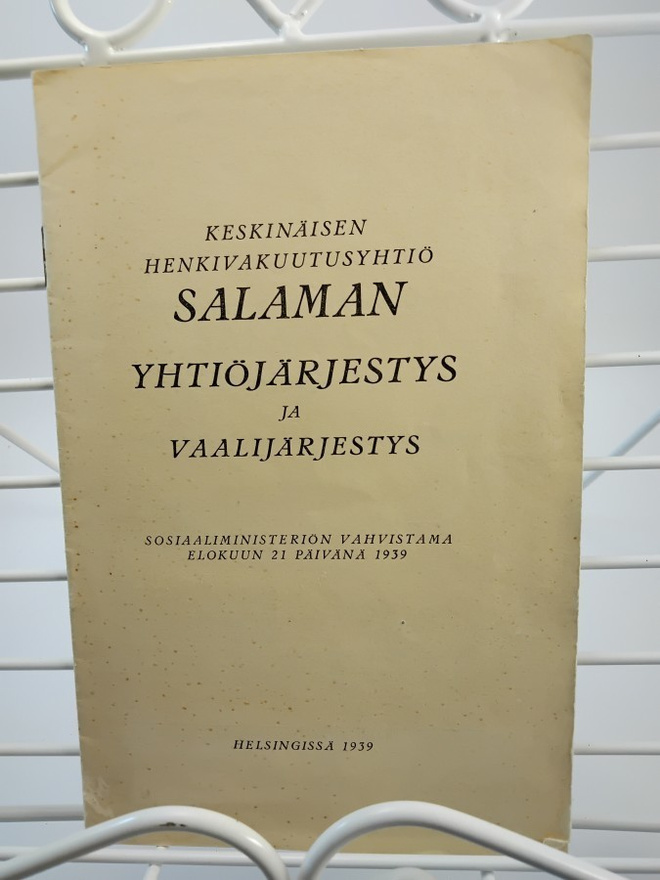 Yhtiöjärjestys v.1939 Salama