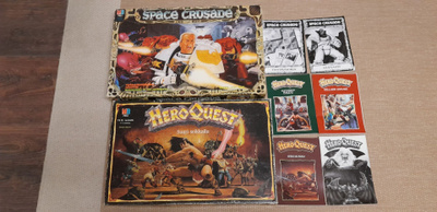 Hero Quest+lisäosat ja Space Crusade 90-luvun Suomi versiot