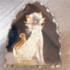 LASINEN MINIATYYRI KISSA, PEILIALUSTALLA - pikkukuva 1