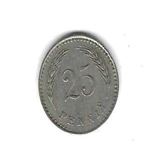 1930 25 PENNIÄ KOLIKKO KÄYTETTY