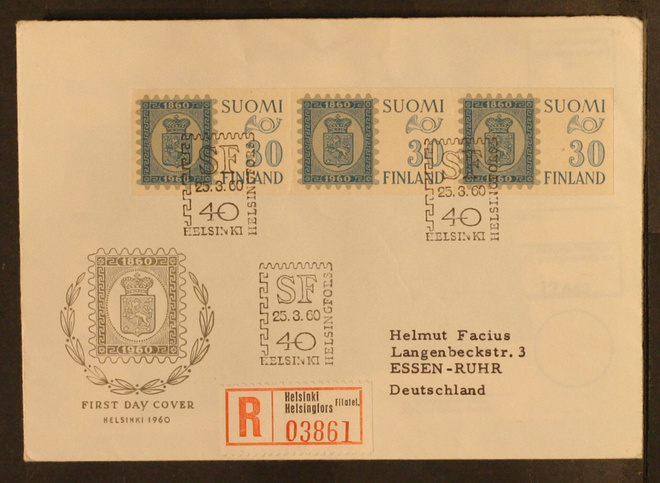 # 23192 # Postimerkkinäyttely 1960 R-FDC > Saksaan