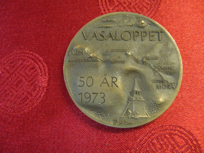 Vasaloppet 50 År 1973 mitali/Rune Karlzon.