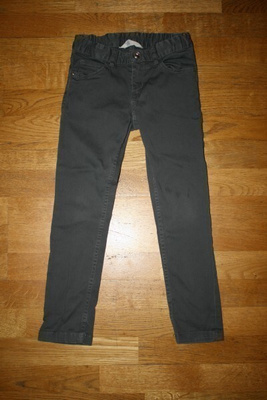 H&M harmaat puuvillahousut 128