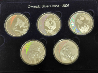 Hopea Rahaa, 5kpl setti, 25 Dollars - Elizabeth, 2007-2010,
