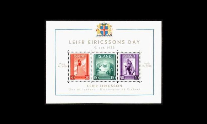 Islanti 197-9BL2 ** Leif-Eriksson-päivä (1938)