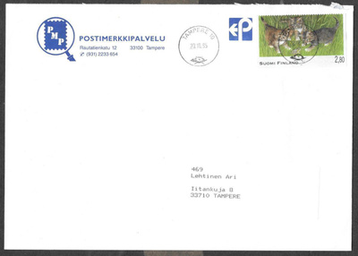 Postilähetys - Kissa (LAPE 1309) Tampere 20.10.1995