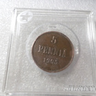 5 penniä 1905 kulkematon , hieman patinoitunut hieno raha. - pikkukuva 5