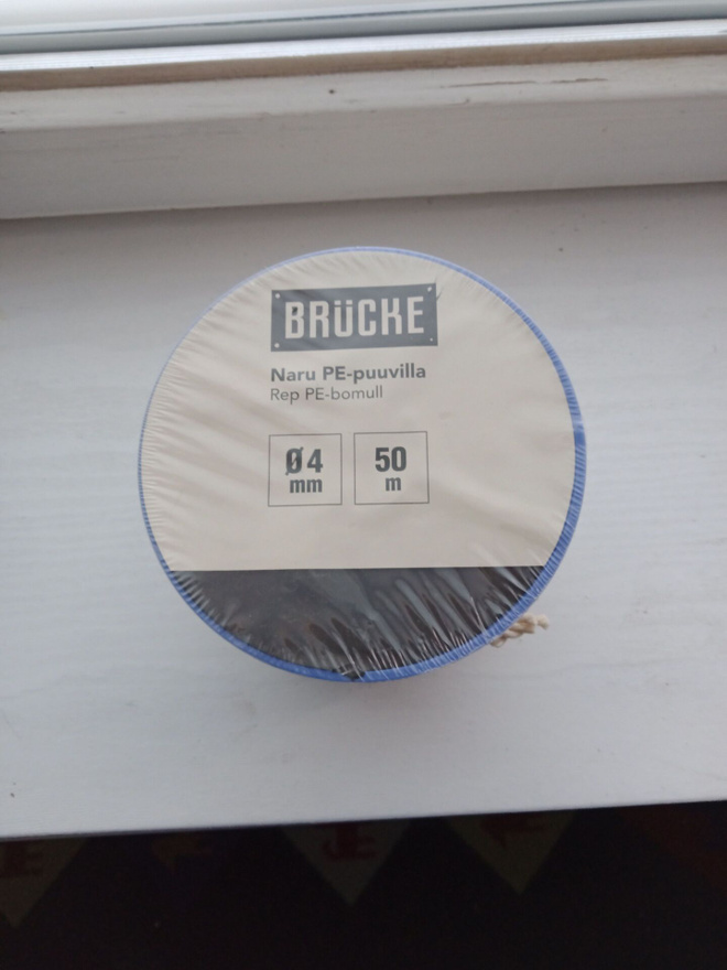 Brücke Naru PE-puuvilla Ø 4mm, pituus 50m.