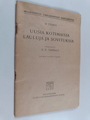 Uusia kotimaisia lauluja ja sovituksia