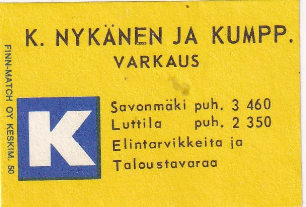 Varkaus, K. Nykänenja kumpp.  b589