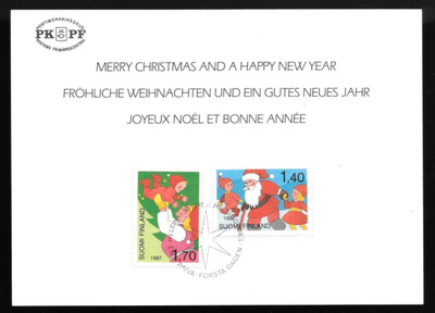 Joulumerkit 1987 FDC (LAPE 1030-1031)