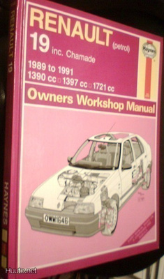 RENAULT 19 inc. Chamade 1989-91 Workshop Manual (Sis.pk:t)