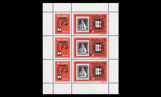 Unkari 3143kb ** Postimerkkinäyttely ITALIA (1976)