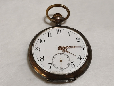 Hopea taskukello, Ancre, 15 Rubis, Paris 1900, Swiss vintag