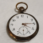 Hopea taskukello, Ancre, 15 Rubis, Paris 1900, Swiss vintag - pikkukuva 1
