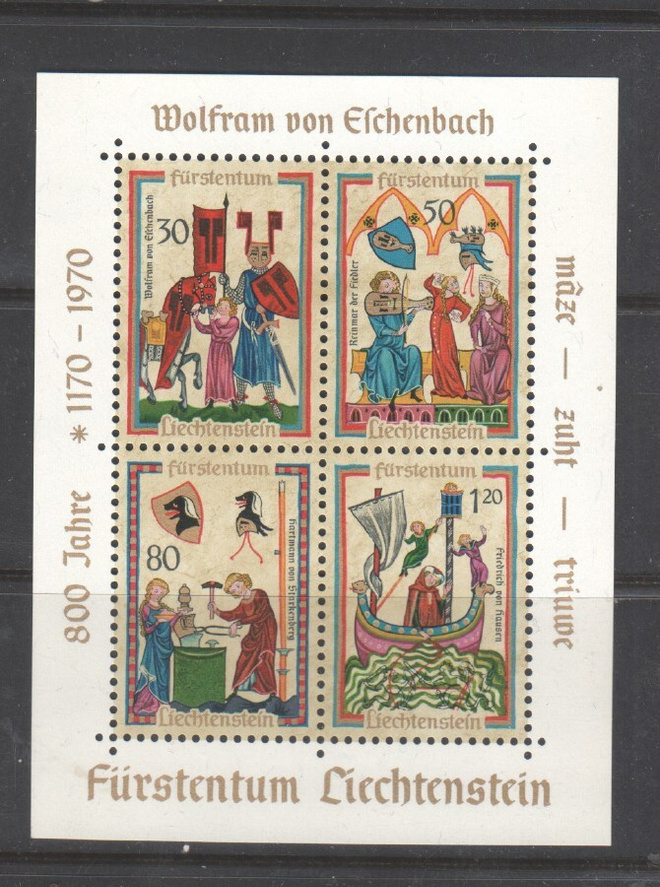 Liechtenstein blokki postituoreena.