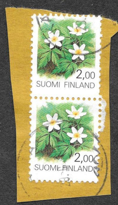 Yleismerkki 2,00mk 1990 (LAPE 2x1097) siirtymä