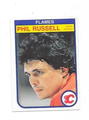 1982-83 OPC #58 Phil Russell Calgary Flames goonie